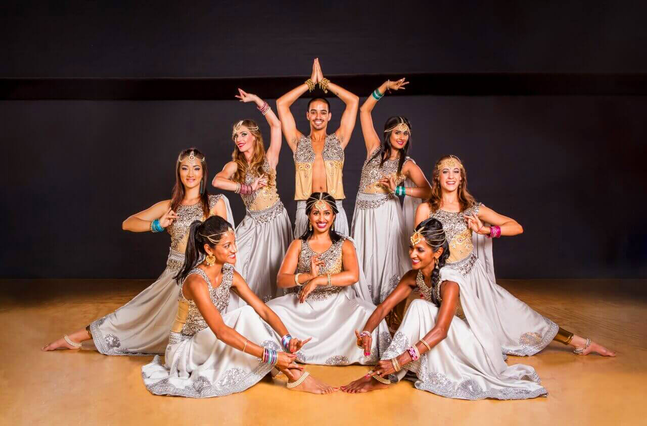 Colorful Bollywood dance costumes